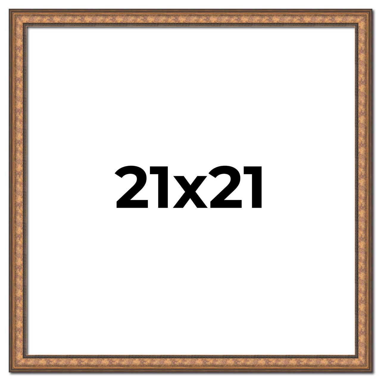 Square Slim Profile Gold Picture Frame - UV Acrylic, Foam Board Backing, Hanging Hardware